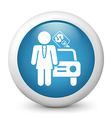 Blue glossy icon vector image