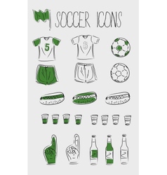 Soccerfootball icons vector image