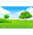 Green landscape vector image