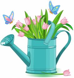 Watering can vector image