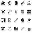 Office icons vector image