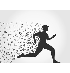 Music run vector image