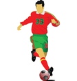 Soccer player vector image