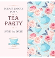 Tea party invitation vector image