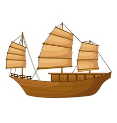 Full rigged ship vector image