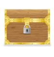 Closed antique chest vector image