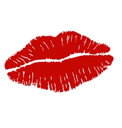 Lipstick kiss vector image
