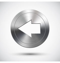 Chrome left button vector image
