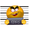 Arrested emoticon vector image