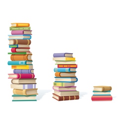Book stacks vector image