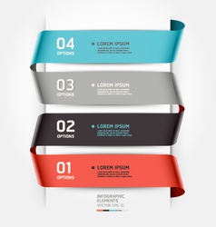 Abstract infographics template ribbon style vector image