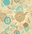 Floral doodle pattern vector image