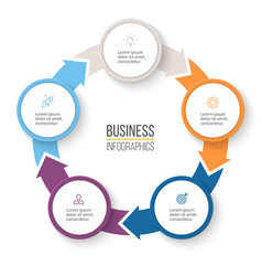 Circular arrows for infographics vector image