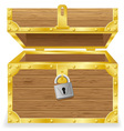 Open antique chest vector image