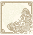 Handdrawn henna mehndi abstract flowers vector ill vector image