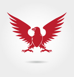 Red eagle heraldic style silhouette Red eagle heraldic style silhouette vector image