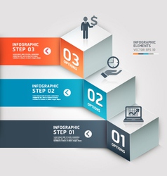 Modern infographics business step options vector image