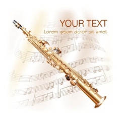 Classical soprano sax vector image