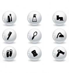 Glossy grey buttons vector image