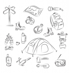 Camping vector image