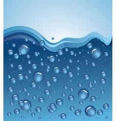 Blue water background vector image