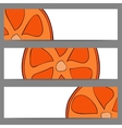 Set of banners with doodle oranges Set of banners with doodle oranges vector image