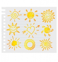 Paper sun vector image