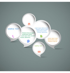 Web design speech bubbles vector image