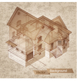 Architectural building model vector image