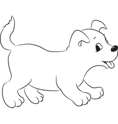 Dog for coloring vector image