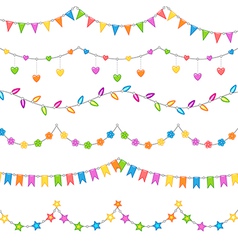 Party decoration white vector image