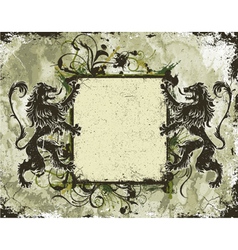 Vintage floral frame vector image