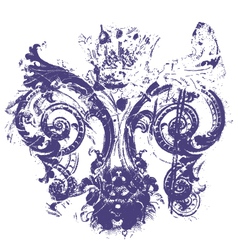 Distressed royal fleur de lys vector image