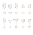 Different kind of wine glasses vector image