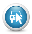 Blue glossy icon vector image