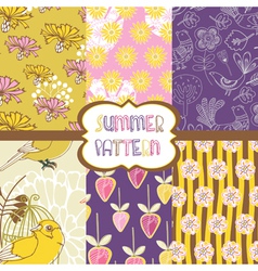 Vintage patterns vector image