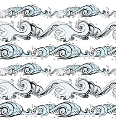 Sea background Hand drawn vector image