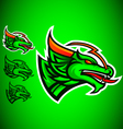 Green dragon emblem logo vector image
