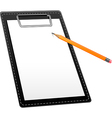 Clipboard with pencil vector image