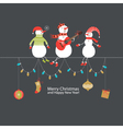 Cute Christmas card with funny company Cute Christmas card with funny company vector image