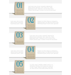 White paper numbered banners vector image