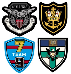 Classic heraldic emblem badge vector image