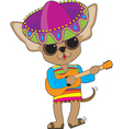Chihuahua Guitar vector image