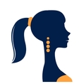 Beautiful elegant woman silhouette Beautiful elegant woman silhouette vector image