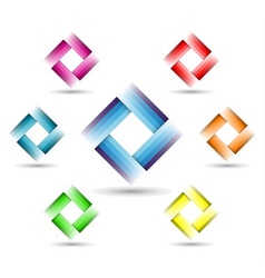 Color Rectangle Symbol vector image