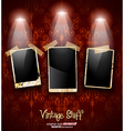 Antique distressed photoframes vector image