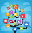 Media tree vector image