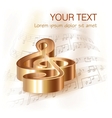 The violin clef vector image