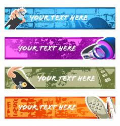 Urban banner backgrounds set vector image