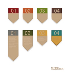 Set of labels with place for text vector image
